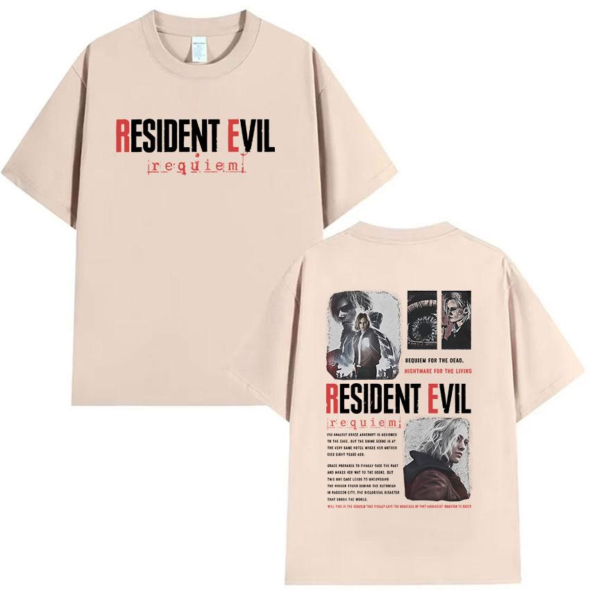 Leon Kennedy Resident Evil Graphic T Shirt Mens Women Vintage Summer High Quality Oversized Top 100 Cotton Tshirt Streetwear