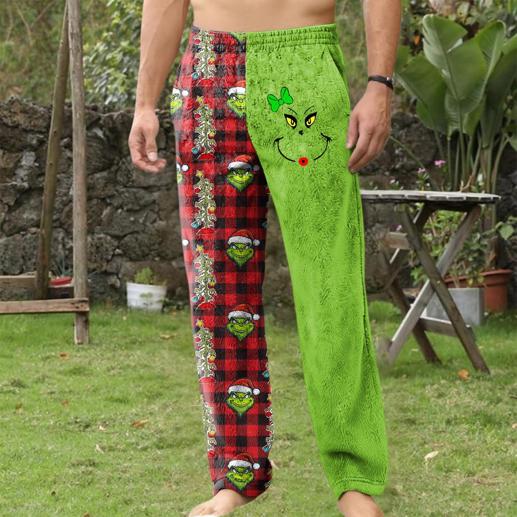 Men's Allover Printed Home Pants Sleeping Pajama Pants Long Pants Pajama Pants