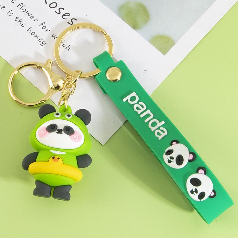 Sichuan Panda Bamboo Keychain Ornament: Cute Chengdu Zoo-Inspired Small Gift