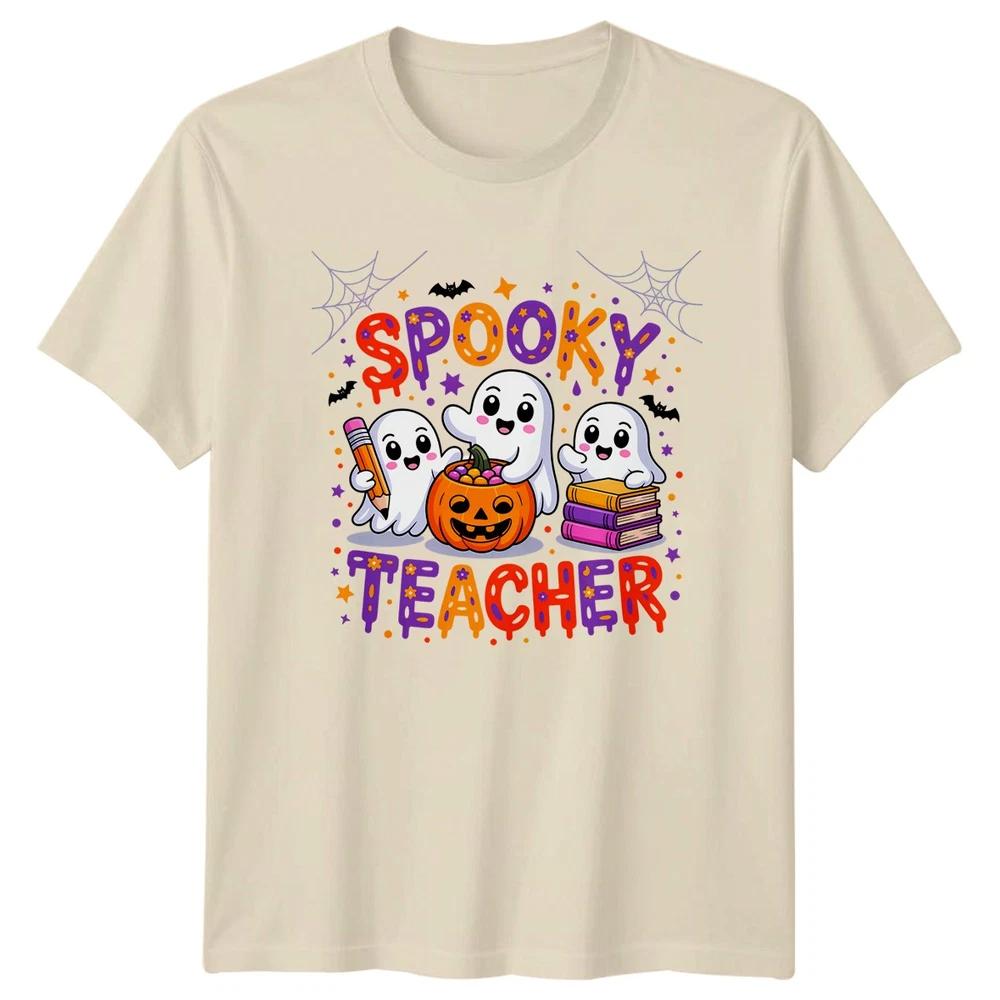 Spooky Teacher Halloween Ghosts Unisexs TShirt Unisexs Tee Graphic Unisex Top