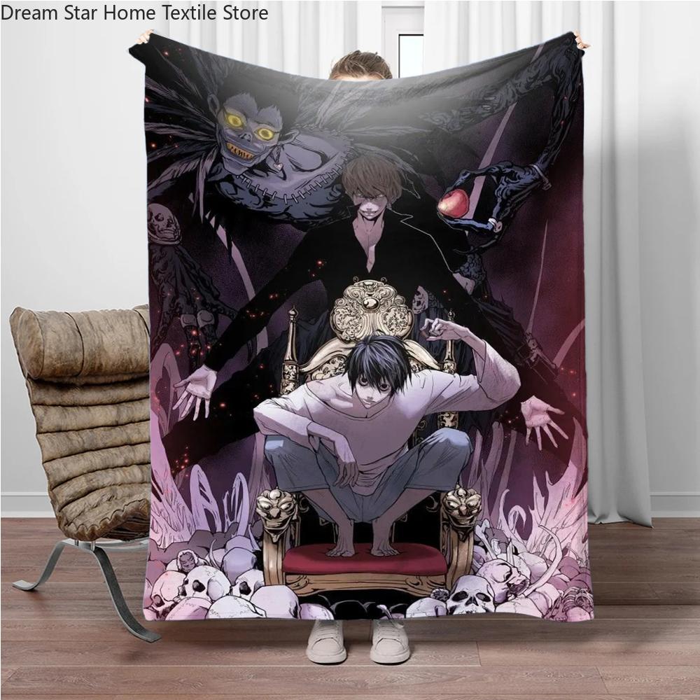Japanese Anime Blanket DEATH-NOTE Children Warm Soft Blankets for Sofa Bed Cover Blanket Suitable for Birthday Souvenir Gifts