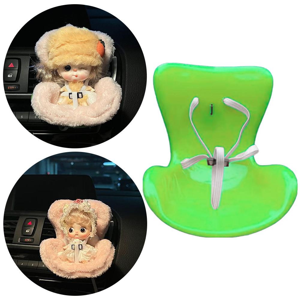 Bezpečnostní autosedačka pro panenku Labubu Minisedačka pro panenku Labubu Ob11 Cartoon Ornament