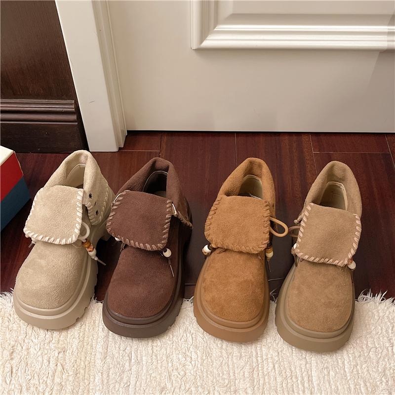 Women Platform Ankle Boots Beaded Trend 2025 Casual New Shoes Snow Boots Winter Woman Sneakers Lace Up Zapatos Mujer