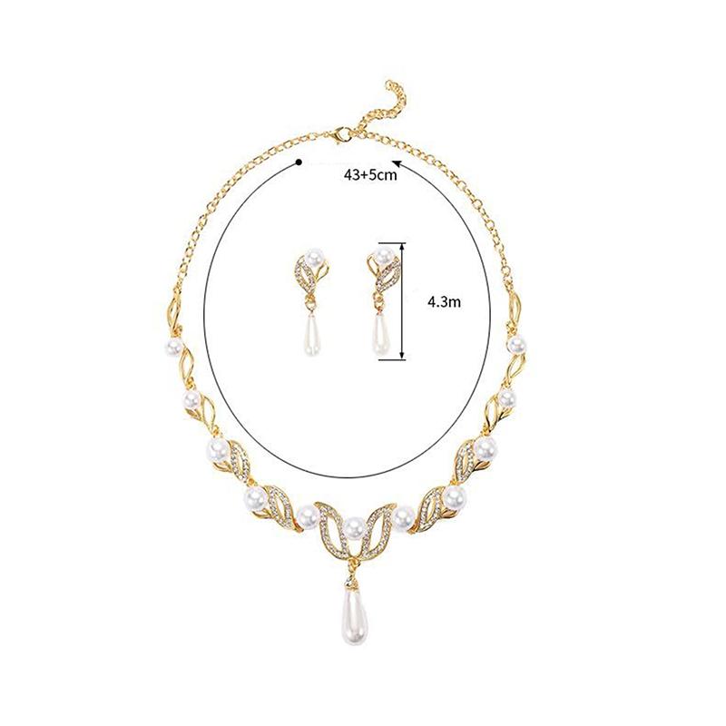 

Женский свадебный сезон, набор украшений из 3 предметов: ожерелье с цветком из искусственного жемчуга и серьги, подарок на свадьбу, свидание, вечеринку, праздник-8916