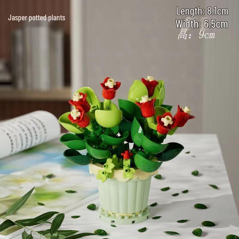 Flower Fairy Sunflower Butterfly Building Blocks - Compatible with Lego, Small Parts, Assembled Ornaments.