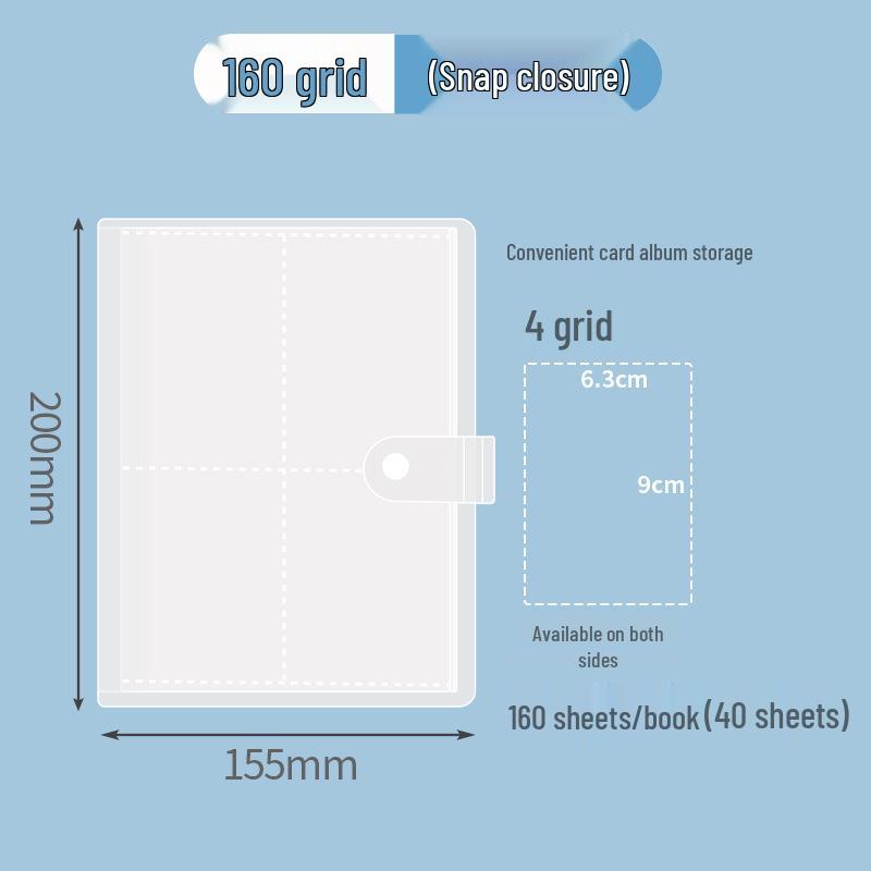 Mini A6 Student Planner Inserts with Transparent Photo Album Pockets, 40 Pages, and Classification Stickers