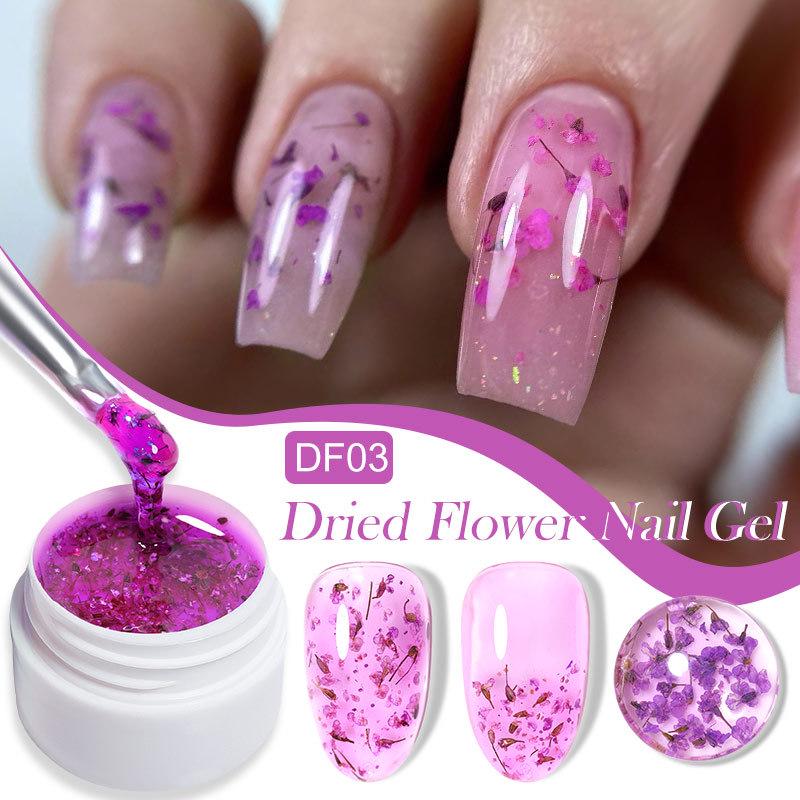 LILY'CUTE Fairy Sparkle Dried Flower Gel Nail Polish