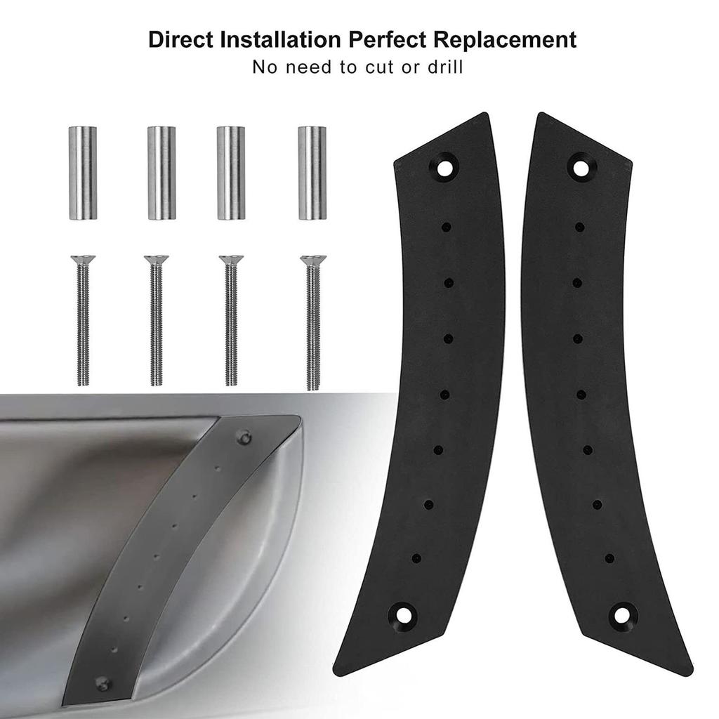 2pcs Door Panel Pull Handle Set Aluminium Alloy Labor Saving High Strength Rust Proof for Cars