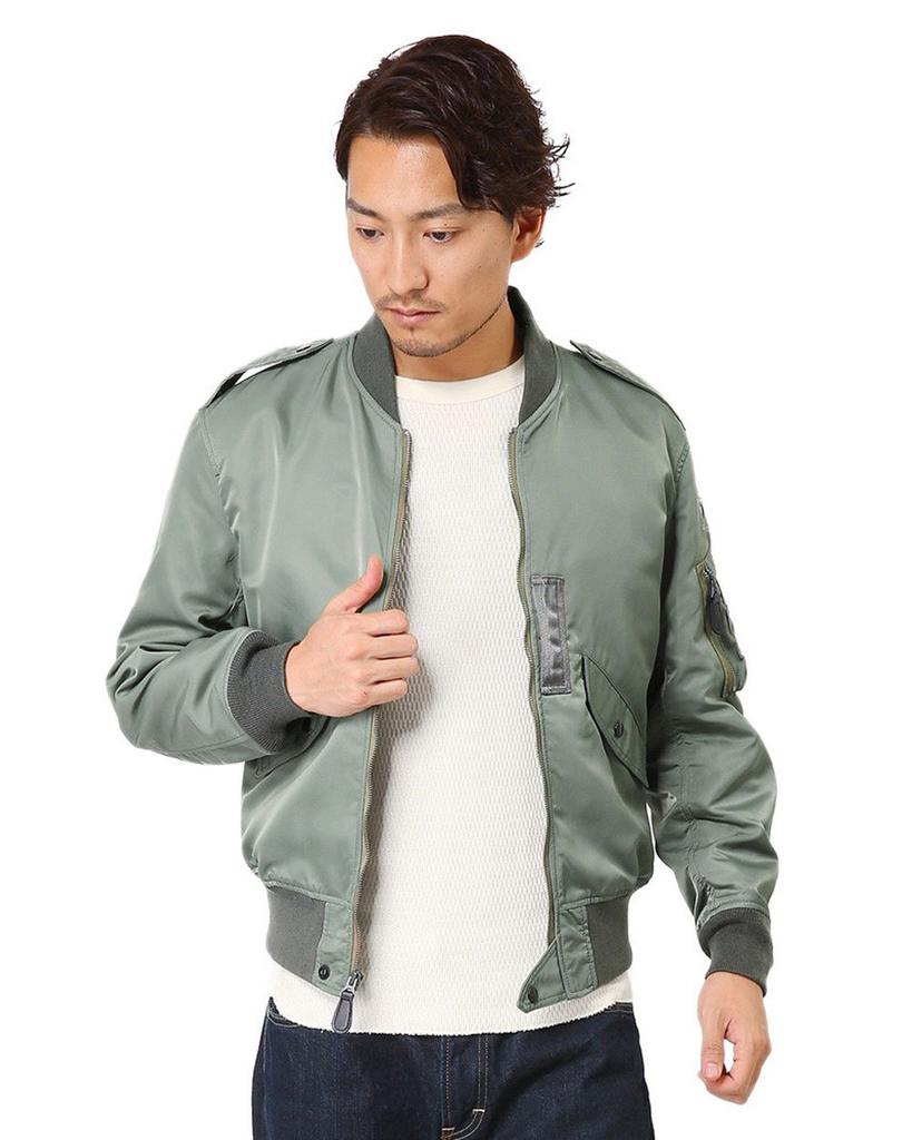 HOUSTON US Military Flight Jacket 36 OD L-2 (Size (Japan Size S), (5L-2X))