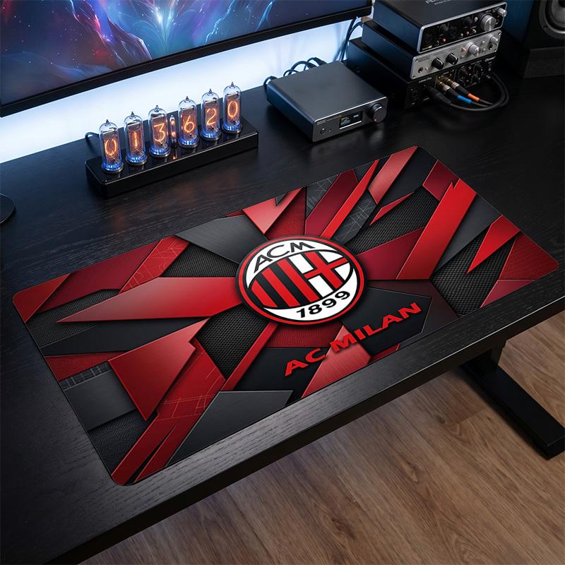 Tappetino per Mouse Grande Stampato AC Milan, Tappetino Morbido in Gomma Antiscivolo per Scrivania da Gioco per Ufficio Laptop Computer Decorazione