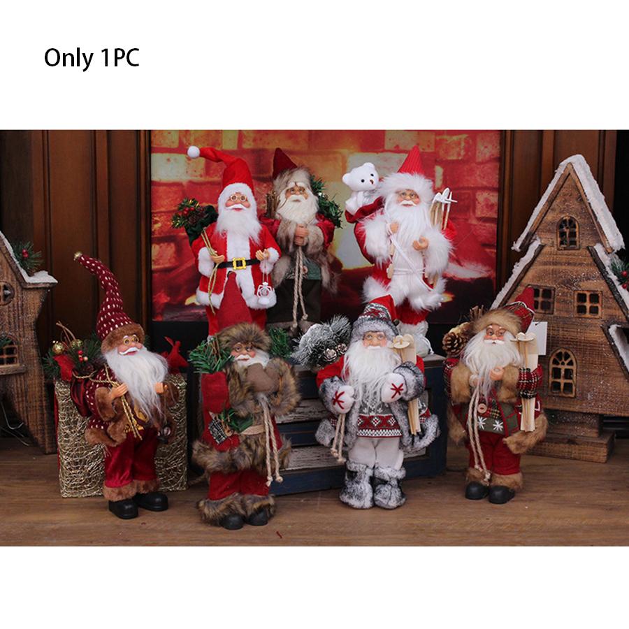 1PC Christmas Santa Claus Ornaments Decorations Xmas Decor Gift Figure Standing 30cm