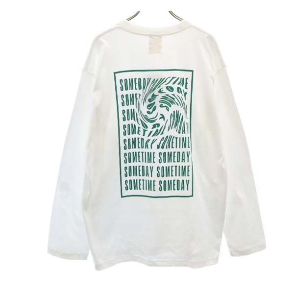 Unused VAST222 19ss Made In Japan Print Long Sleeve Sweat Trainer 3 White Men's Used