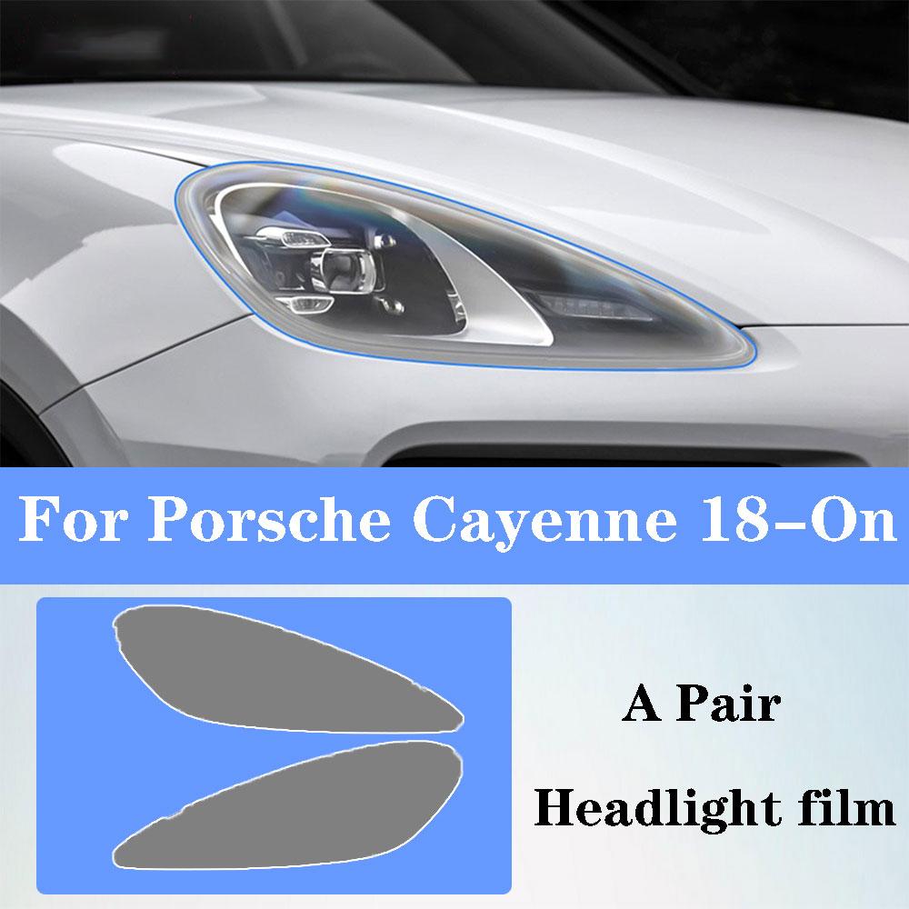 

izable Styling headlight protective film for Porsche Paramela Cayenne Macan TPU blackened Transparent Sticker Anti-scratch Blackened
