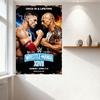 WWE WrestleMania XVII Vintage plechová cedule John Cena vs The Rock Plakát akce s blesky a plameny pro pánský doupě bar domov De