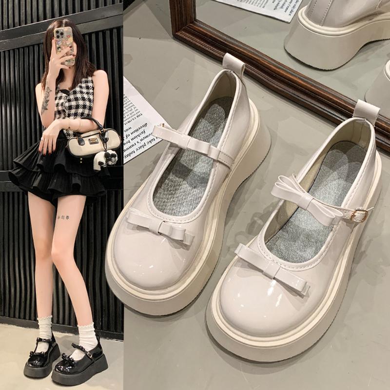 Fashion Womens Derby Shoes Clogs Platform Female Footwear White Sneakers Shallow Mouth Autumn Leather Creepers Dress Fall Summer New