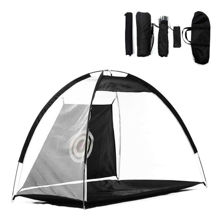 Rete pratica golf - Divit GN1 - Gabbia 304×183×213 cm - Tappeto erba sintetica - Nero