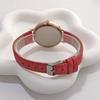 Women Heart Quartz Wristwatch Pu Leather Watches Clock Pointer Watch