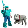 Mattel Minecraft Figura de 4 pulgadas Minecraft Movie Steve con Armadura de Diamante El Mejor Amigo del Hombre Dennis el Lobo
