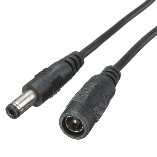Câble d'extension d'alimentation CC mâle vers femelle 2M 5,5 mm x 2,1 mm Connecteur de cordon