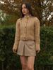 PREMIERE AMOUR Classic A-Line Skirt Pants - Beige