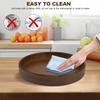 360 Rotating Wood Tray Seasoning Storage Rack Pantry Cabinet Turntable Lazy Susan Kitchen Spice Organizer  Accessories