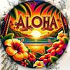Vintage Tropical Beach Sunset Metal Tin Sign Aloha Wall Decor for Home