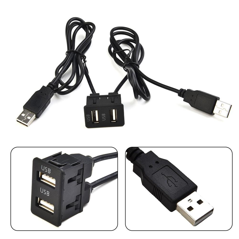 AUX Adapter Cable Extension Accessories Car Dual USB