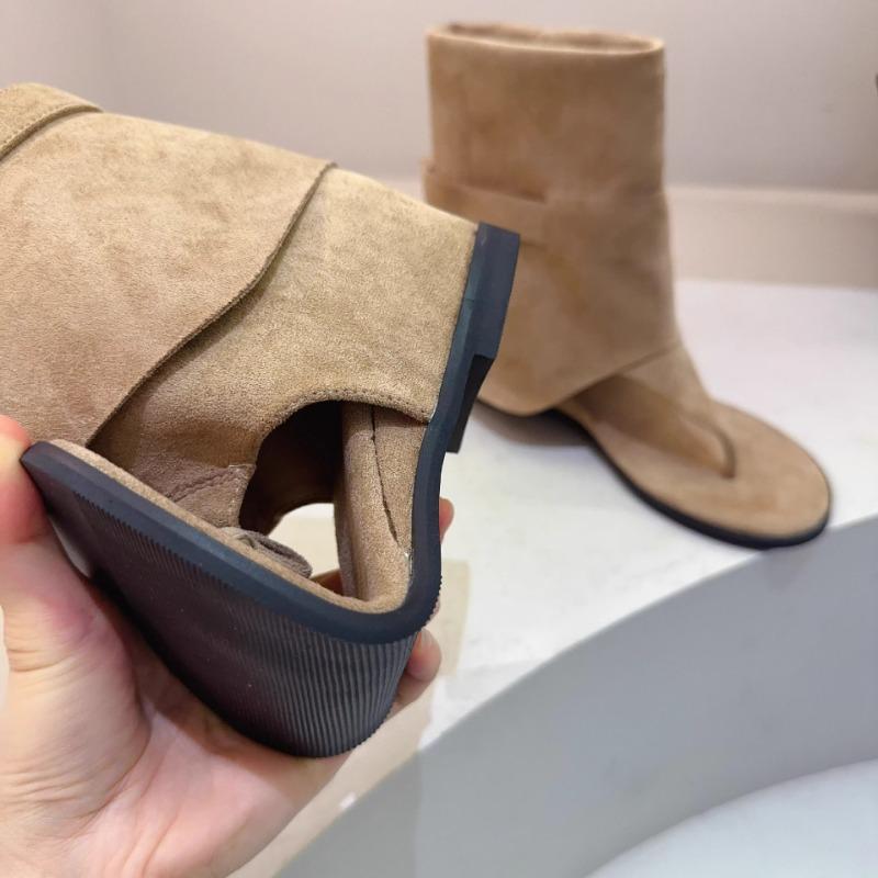 Inner heightening toe sandals women's shoes summer versatile and thin edge buckle wear cool boots high-top shoes