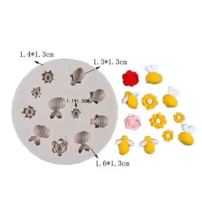 Honeycomb Mold Silicone Baking Accessories Bee 3D DIY Sugar Craft Chocolate Cutter Mould Fondant Cake Decorating Tool