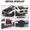 1/32 Toyota Initial D AE86 Drift Function Alloy Car Diecasts & Toy Vehicles Metal Toy Car Model Sound and Light Collection Kids Toy