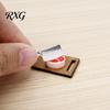 Mini Steak And Knife Set 3Pcs/Set Cutting Board, Tiny Board Cleaver Steak, Doll Miniature Kitchen Counter Accessories Mansion Accessories, Realistic