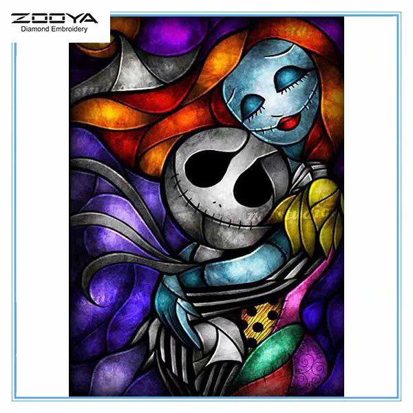 

ZOOYA DIY 5D Полный квадратный горный хрусталь Зомби Демон Алмазная вышивка Картина Вышивка крестом Домашний декор