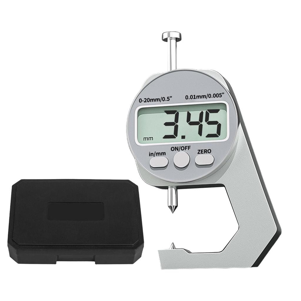 Precisions Digital Thickness Gauge High Accuracy Electronic Micrometer with Clear LCD Display Precise Thickness Meter