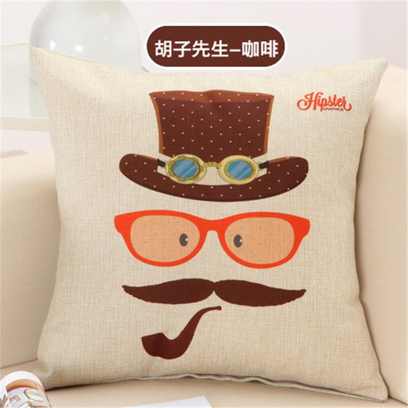 45x45cm Fashion Car Sofa Seat Cushion Cover Cotton Linen Throw Pillowcase Home Living Room Bedroom Decoration
