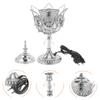 Electric Incense Burner Eu Plug Portable Metal Aroma Burner Vintage Plug in Incense Stove Desktop Censer Aromatherapy Home Decor