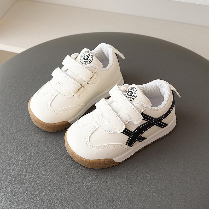 Spring Autumn Baby Striped Casual Shoes Fashionable Soft Sole Non Slip Toddler First Walker Sneakers For Infants