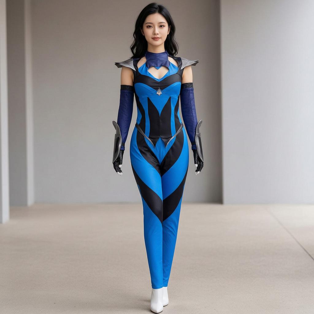 Mortal Kombat Kitana Cosplay Costume With Pu Leather For Female Cosplayers