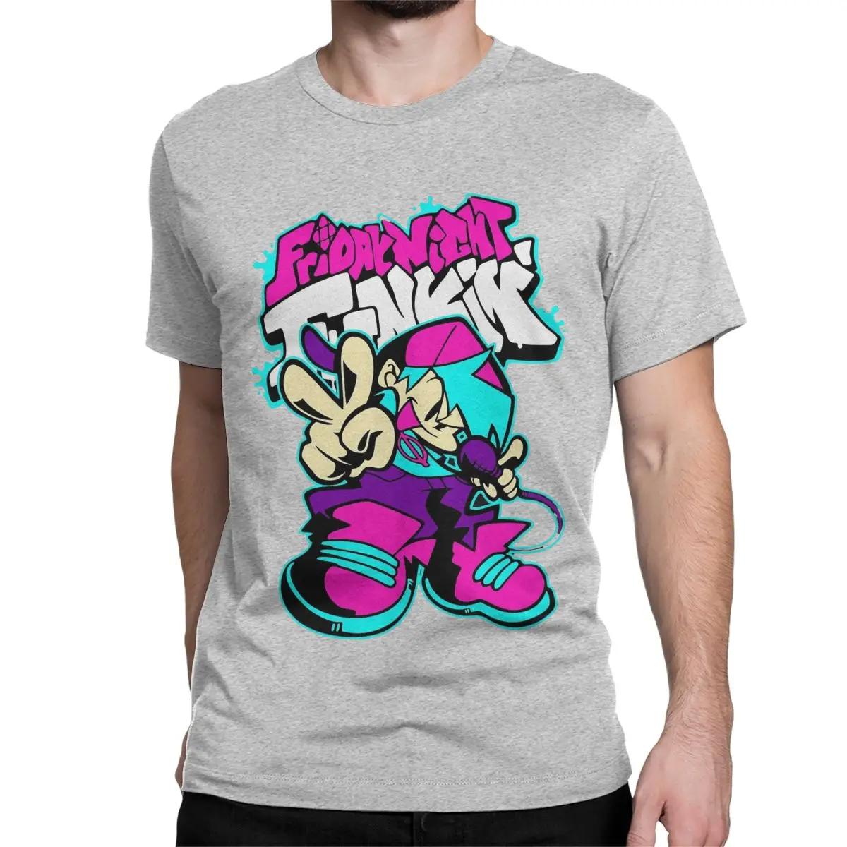 

Boyfriend Game FNF Bf T-Shirts for Men Women 100% Cotton T Shirt Friday Night Funkin Short Sleeve Tee Shirt Plus Size Tops XL