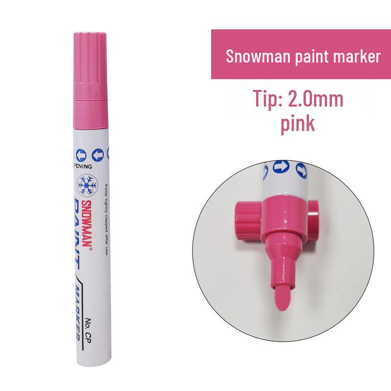 

Снеговик CP Япония Водостойкий 2,0 мм маркер с краской, спиртоустойчивый и с низким содержанием галогенов розовый