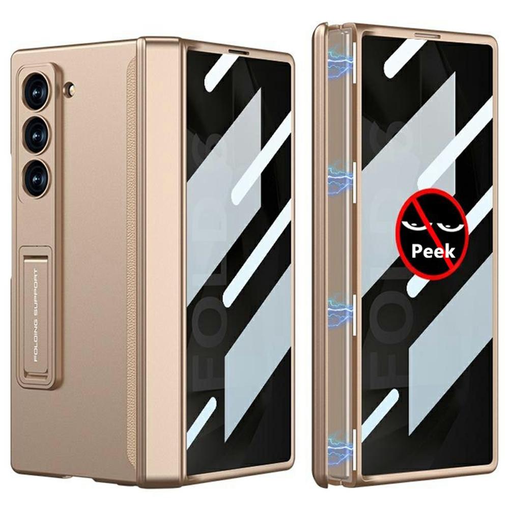 GKK For Samsung Galaxy Z Fold6 5G Case Magnetic Hinge Hard PC Phone Cover with Privacy Screen Film