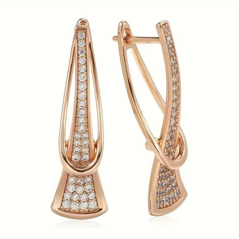 Rhinestone Butterfly Tassel Earrings