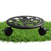 Wheeled Plant Stand Metal Flower Pot Holder Plant Roller for Indoor Outdoor Patio Garden Balcony Moving Display