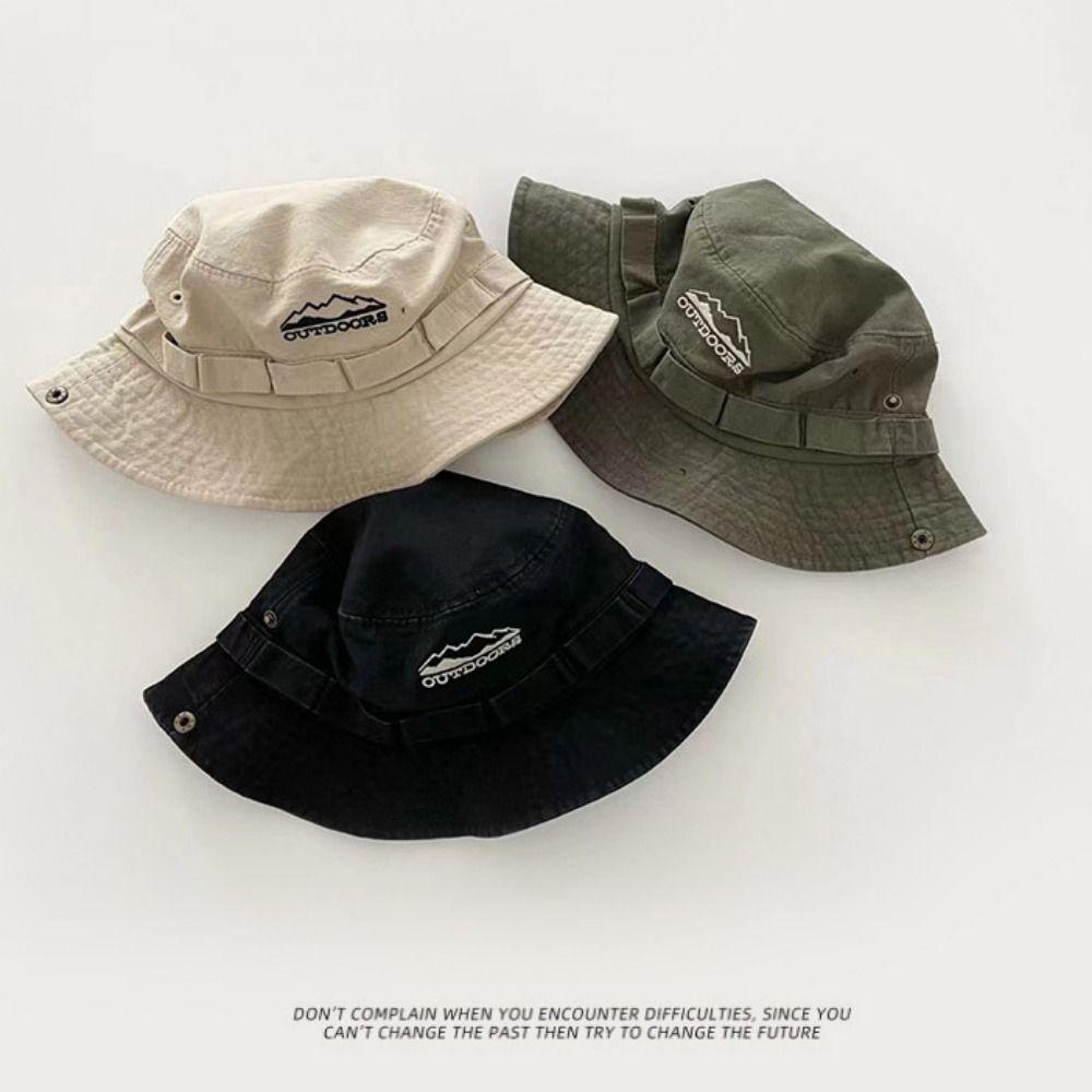 Big Brimmed Denim Bucket Hat Adjustable Sunscreen Hat Casual Jeans Fisherman Hat  Women