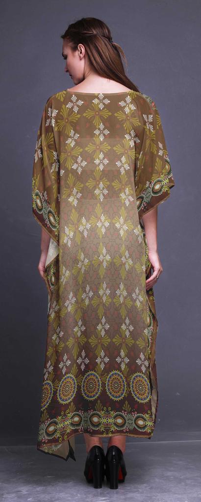 Phagun Floral Ethnic Womens Long Beach Kaftan Beachwear Bikini Coverup Maxi