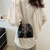 Fashionable Urban Simple Pu Bucket Bag Chain Single Shoulder Crossbody Bag