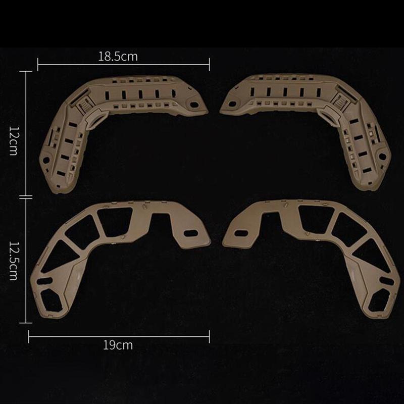 Helmet Rails Nylon 1 Pair with Mounting Screws Helmet Accessories