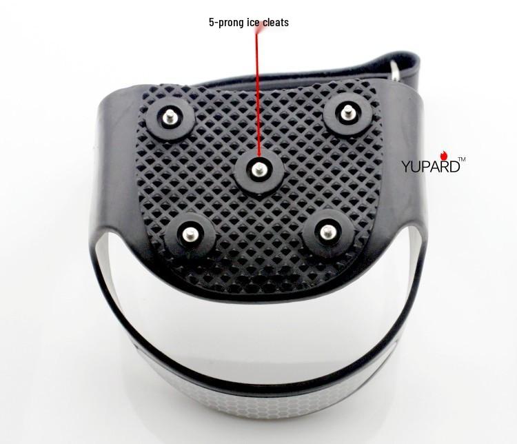 5-Tooth Reflective Anti-Slip Ice Cleats for Outdoor Shoes