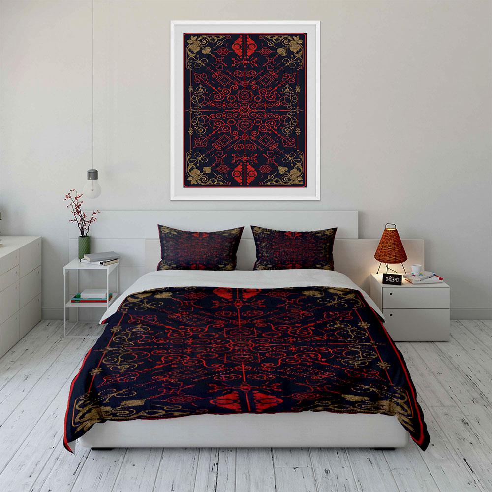 Ornate symbols and flourishes. Bedding sets Duvet cover sets Duvet covers Pillowcases(1 * Duvet Cover 2 * Pillowcases, without duvet insert)