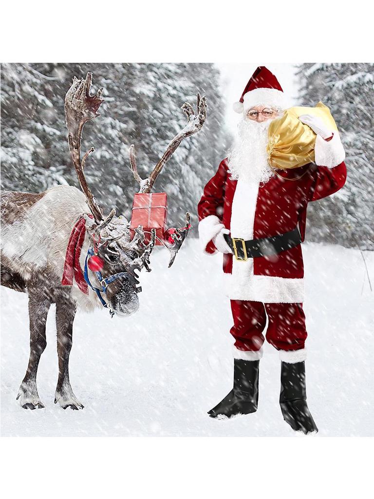 Men's Santa Claus Costume Set for Christmas & New Year's Eve Cosplay Parties