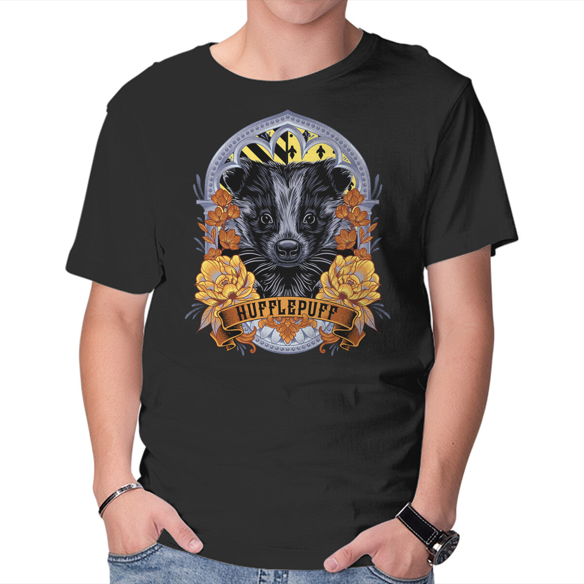 Unisex Crew Neck T-Shirt House Of Dedication Graphic Short Sleeve Casual Tee L